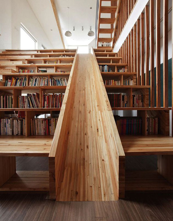 merdivenden kütüphane yapmak