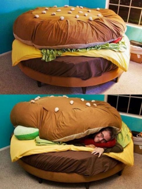 hamburger şeklinde yatak