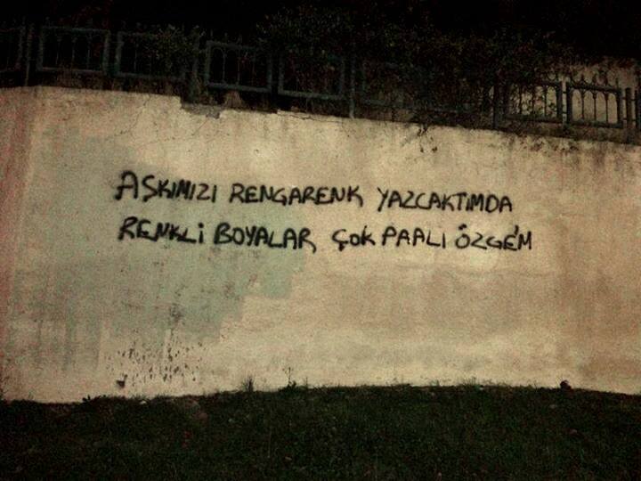 aşk duvar yazısı