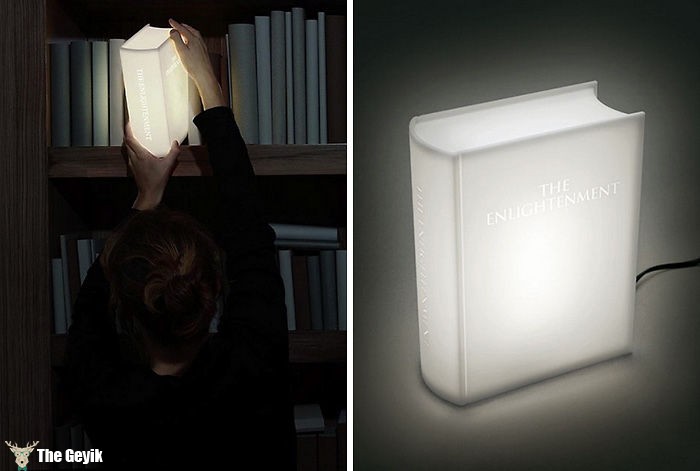 kitap şeklinde lamba