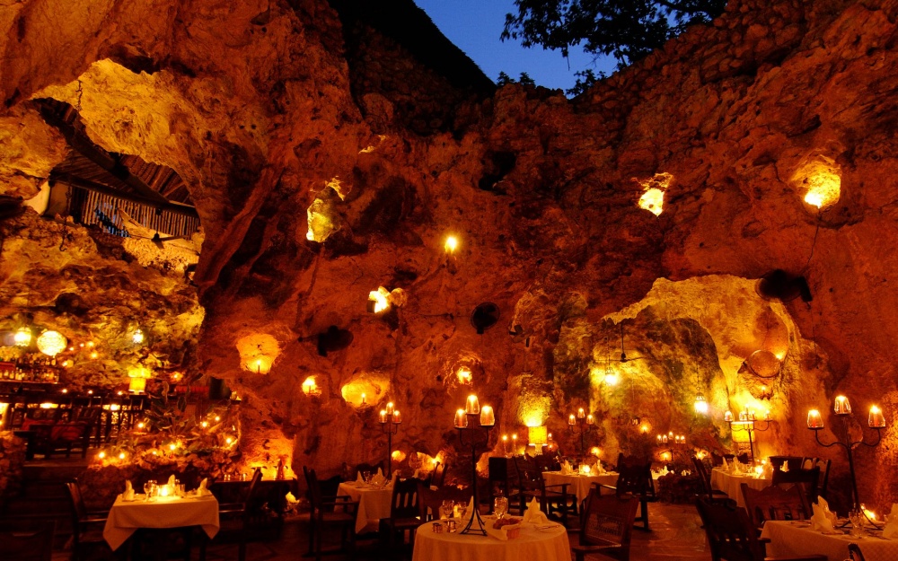 Ali Barbour’s Cave Restaurant in Diani Beach, Kenya