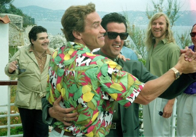 Sylvester Stallone and Arnold Schwarzenegger 1990