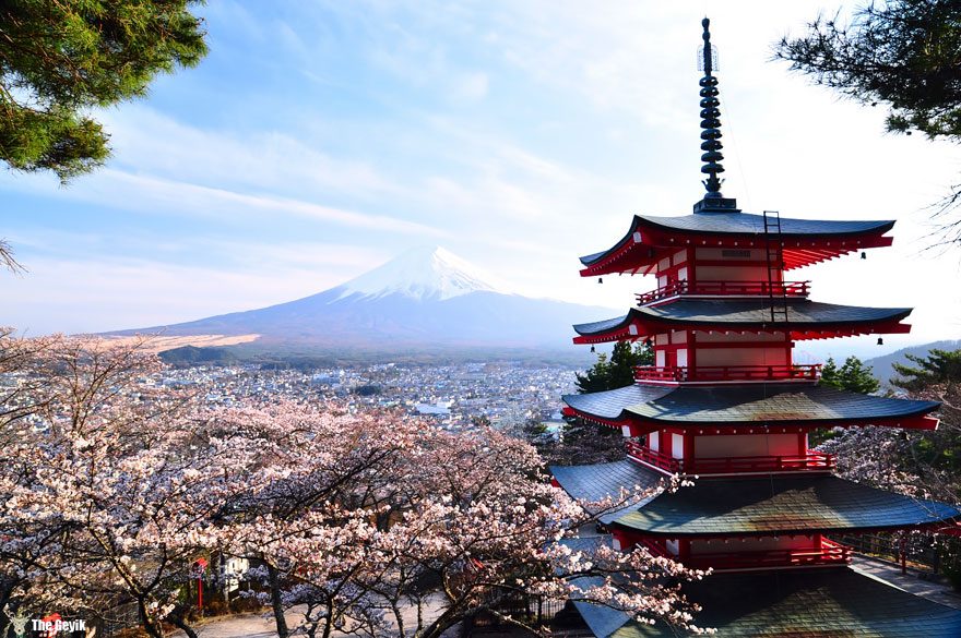 Chureito Pagoda And Mount Fuji